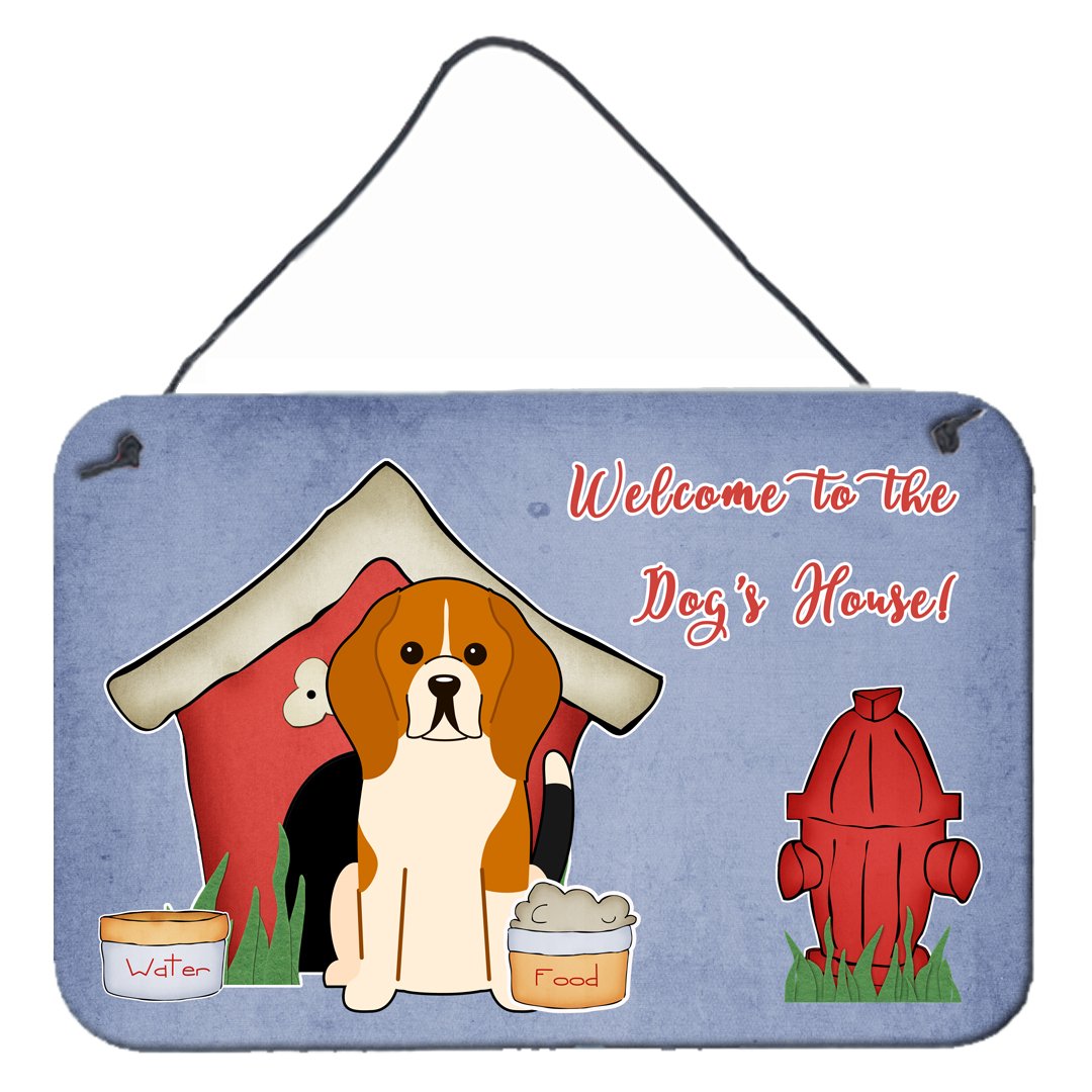 Dog House Collection Beagle Tricolor Wall or Door Hanging Prints by Caroline's Treasures