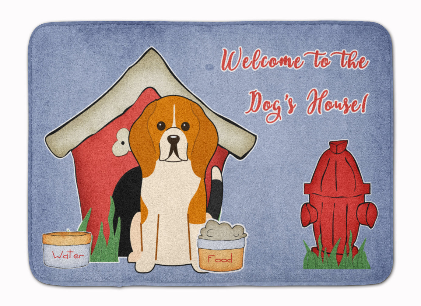 Dog House Collection Beagle Tricolor Machine Washable Memory Foam Mat BB2794RUG - the-store.com