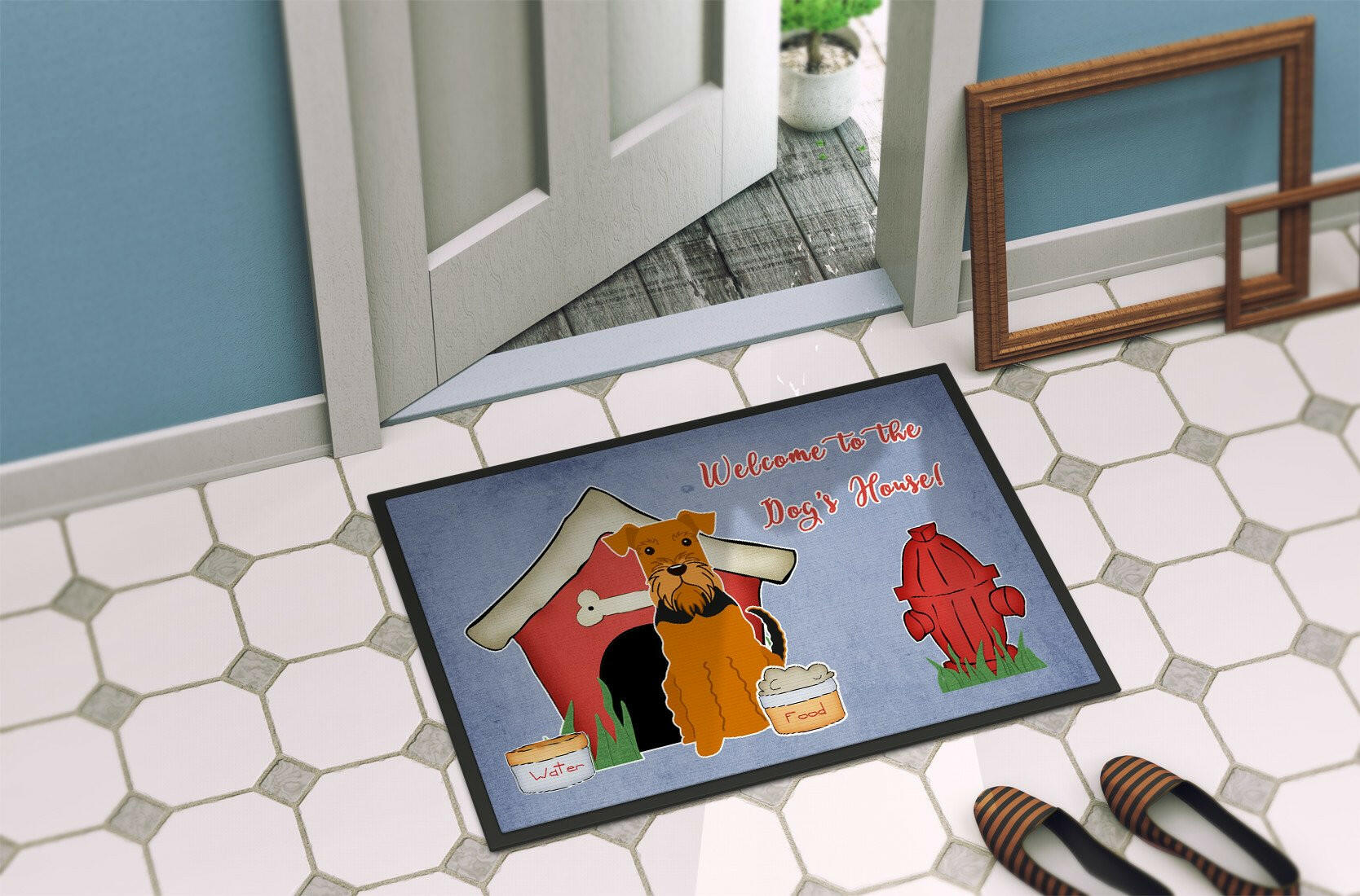Dog House Collection Airedale Indoor or Outdoor Mat 24x36 BB2795JMAT - the-store.com