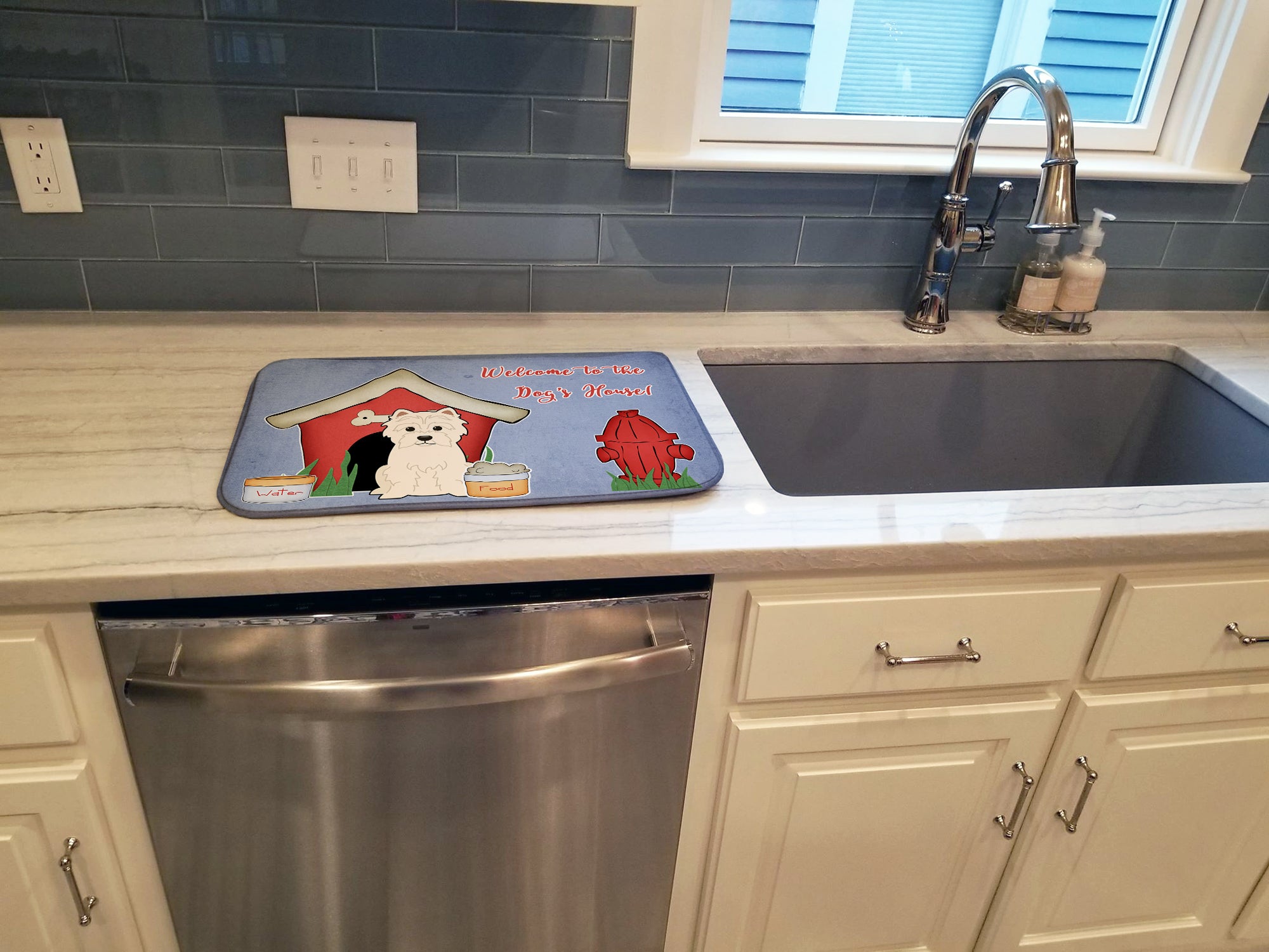 Dog House Collection Westie Dish Drying Mat BB2796DDM  the-store.com.