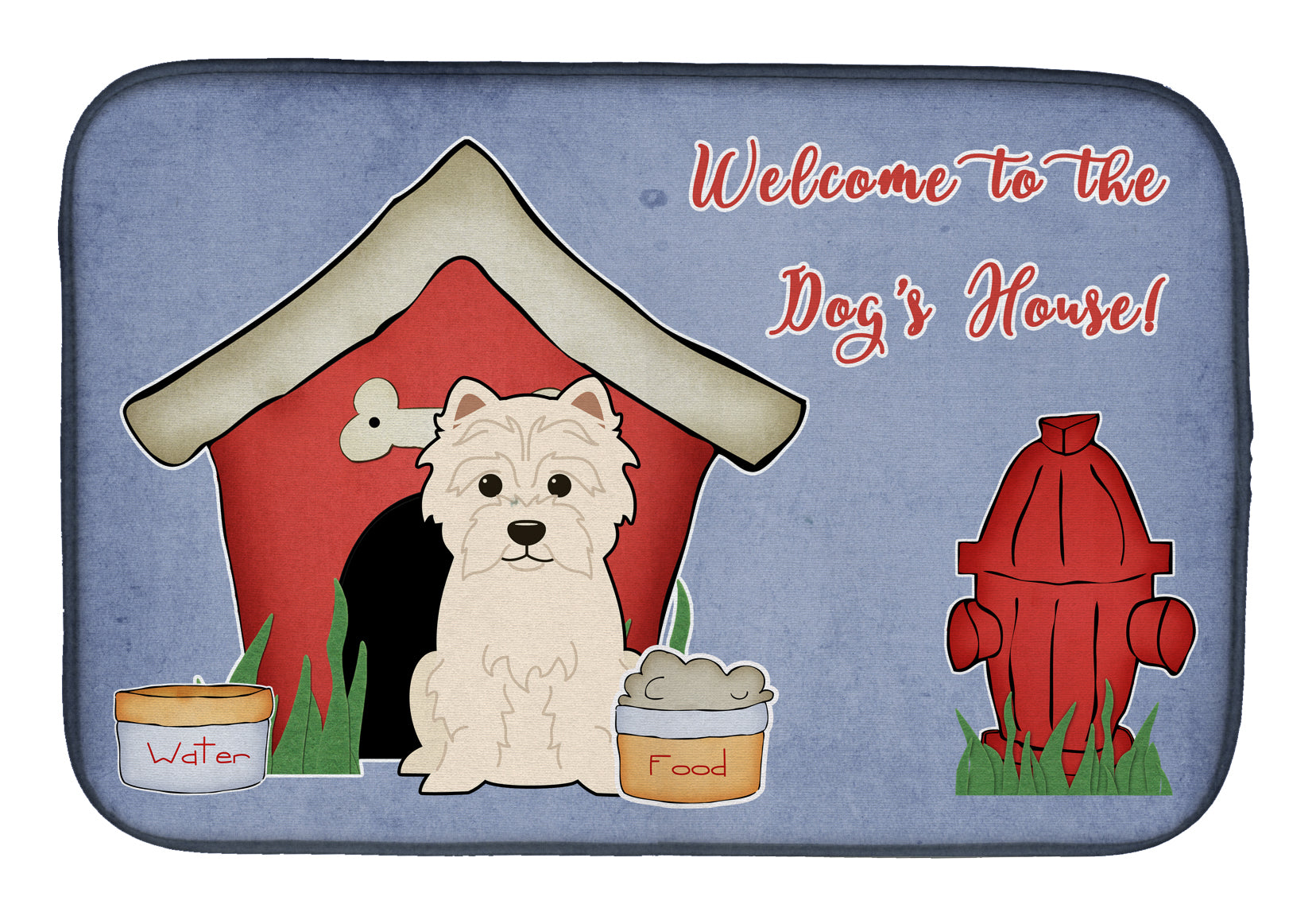 Dog House Collection Westie Dish Drying Mat BB2796DDM  the-store.com.