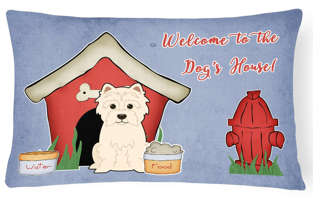 Dog House Collection Westie Canvas Fabric Decorative Pillow BB2796PW1216 by Caroline&#39;s Treasures