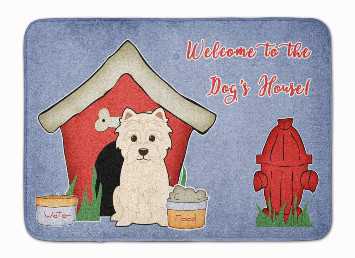 Dog House Collection Westie Machine Washable Memory Foam Mat BB2796RUG - the-store.com