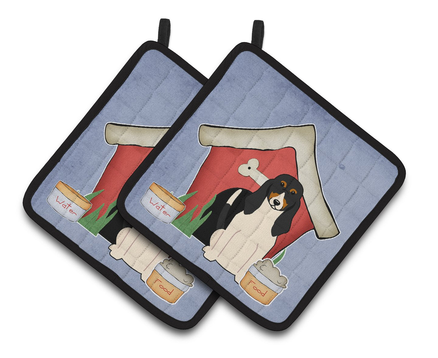 Dog House Collection Swiss Hound Pair of Pot Holders by Caroline's Treasures