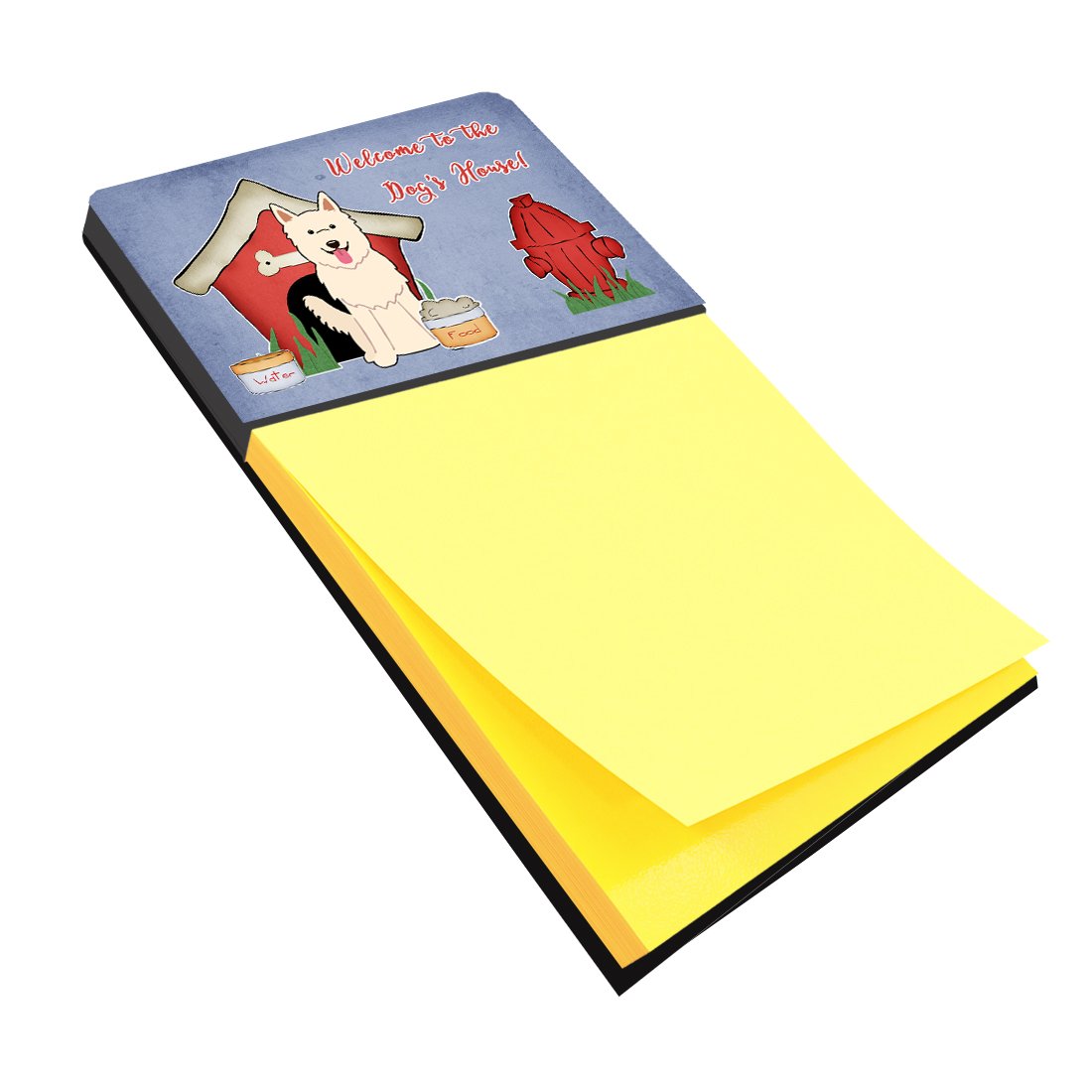 Dog House Collection White German Shepherd Sticky Note Holder BB2799SN by Caroline&#39;s Treasures