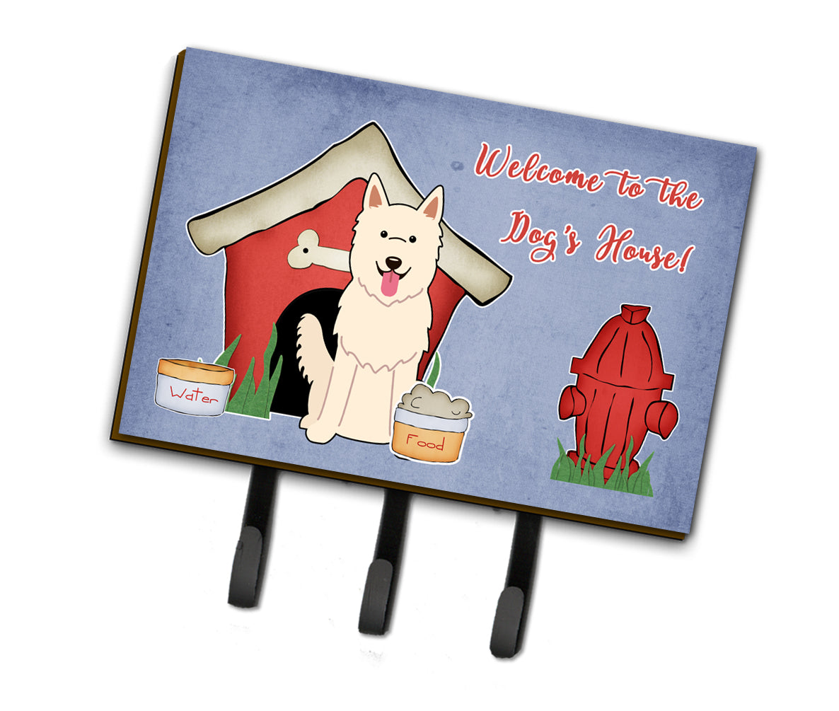 Dog House Collection White German Shepherd Leash or Key Holder  the-store.com.