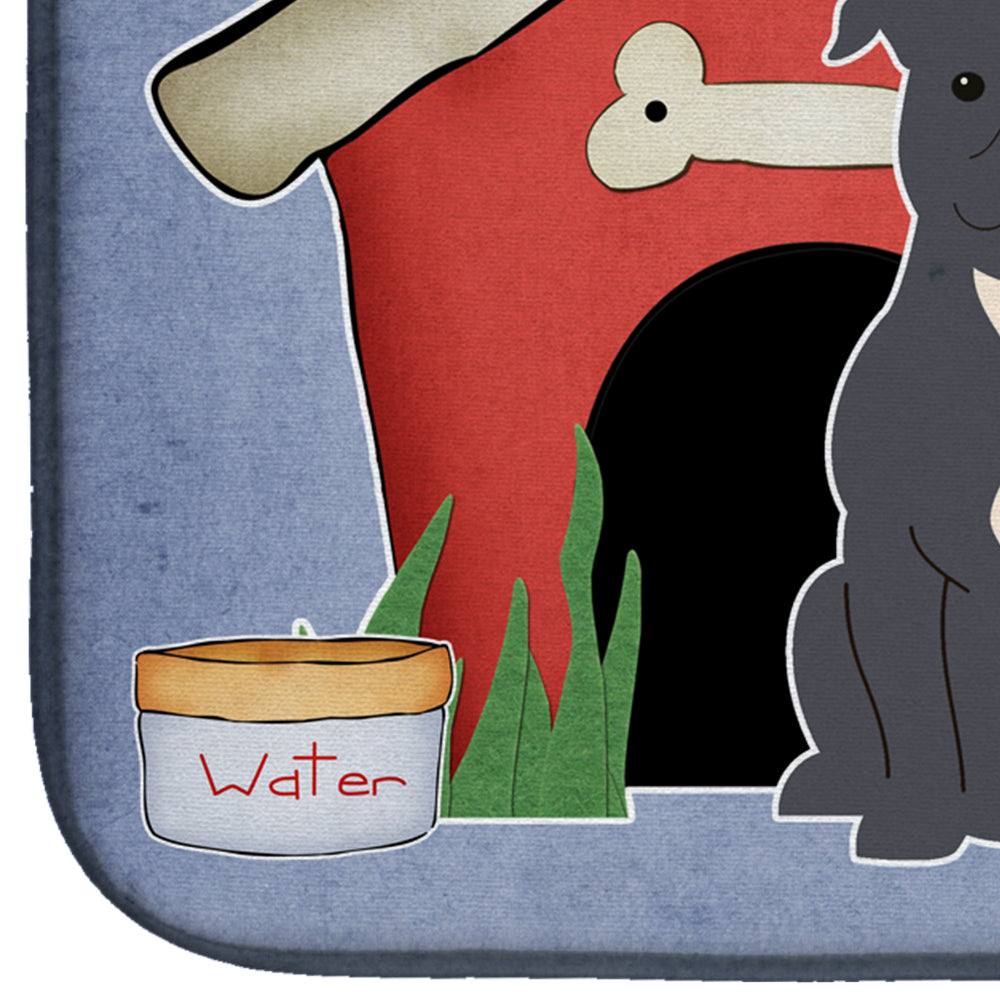 Dog House Collection Staffordshire Bull Terrier Blue Dish Drying Mat BB2800DDM  the-store.com.