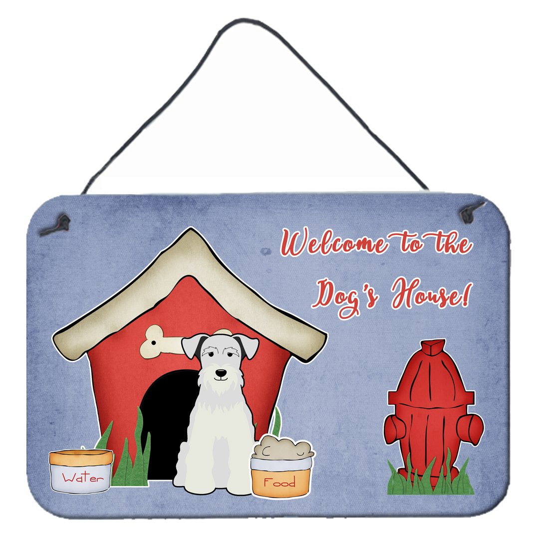 Dog House Collection Miniature Schanuzer White Wall or Door Hanging Prints BB2807DS812 by Caroline's Treasures