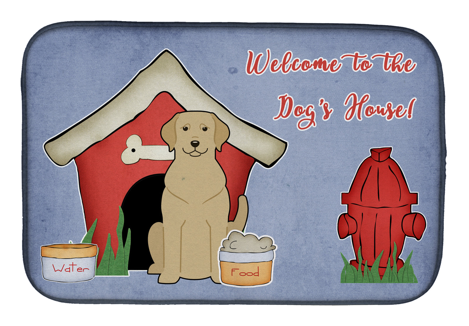 Dog House Collection Yellow Labrador Dish Drying Mat BB2809DDM  the-store.com.