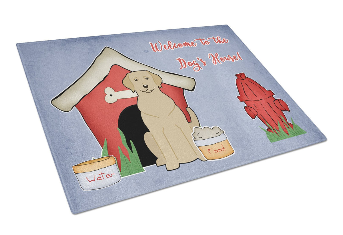 Dog House Collection Yellow Labrador Glass Cutting Board Large BB2809LCB by Caroline&#39;s Treasures