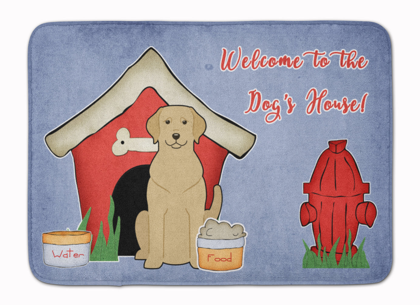 Dog House Collection Yellow Labrador Machine Washable Memory Foam Mat BB2809RUG - the-store.com