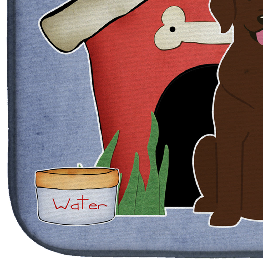 Dog House Collection Chocolate Labrador Dish Drying Mat BB2810DDM  the-store.com.