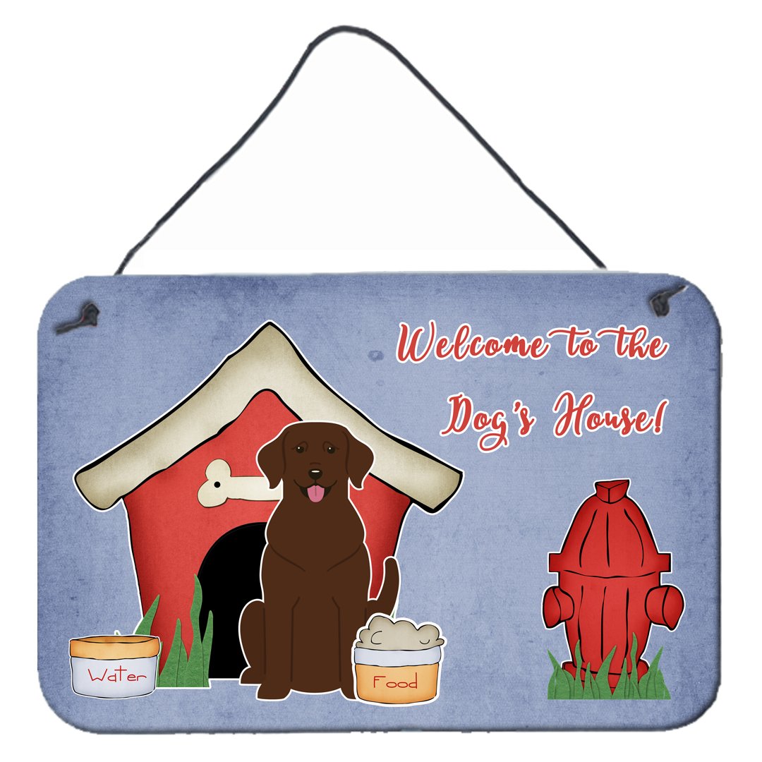 Dog House Collection Chocolate Labrador Wall or Door Hanging Prints by Caroline's Treasures