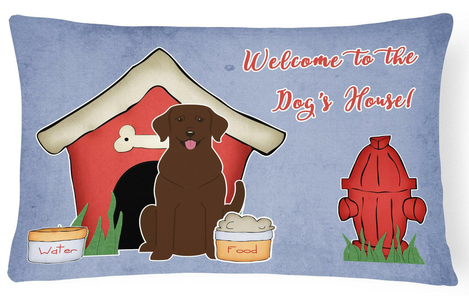 Dog House Collection Chocolate Labrador Canvas Fabric Decorative Pillow BB2810PW1216 by Caroline's Treasures