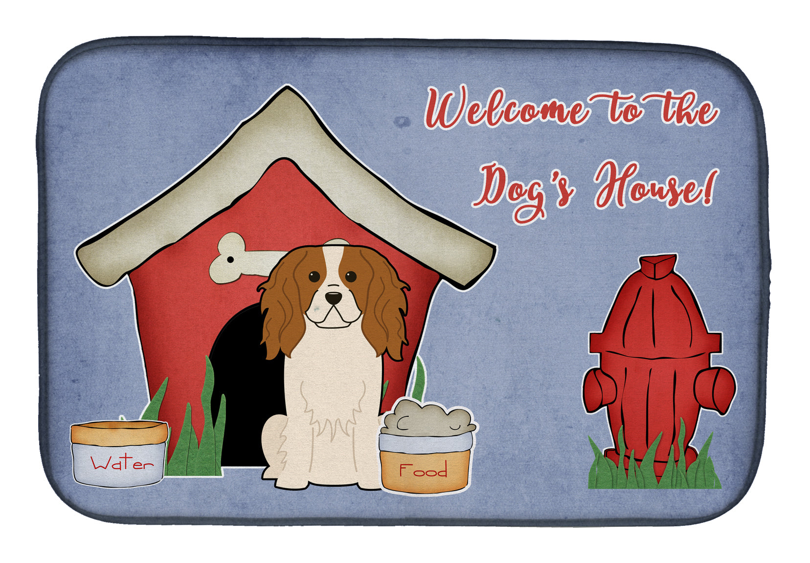 Dog House Collection Cavalier Spaniel Dish Drying Mat BB2812DDM  the-store.com.