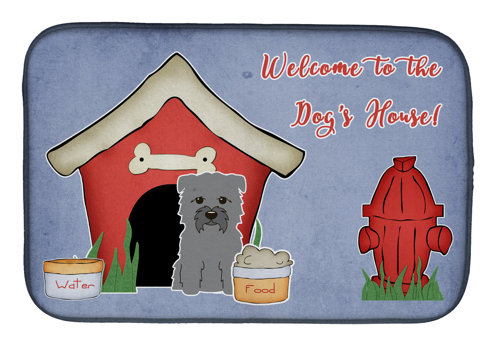 Dog House Collection Glen of Imal Grey Dish Drying Mat BB2813DDM  the-store.com.