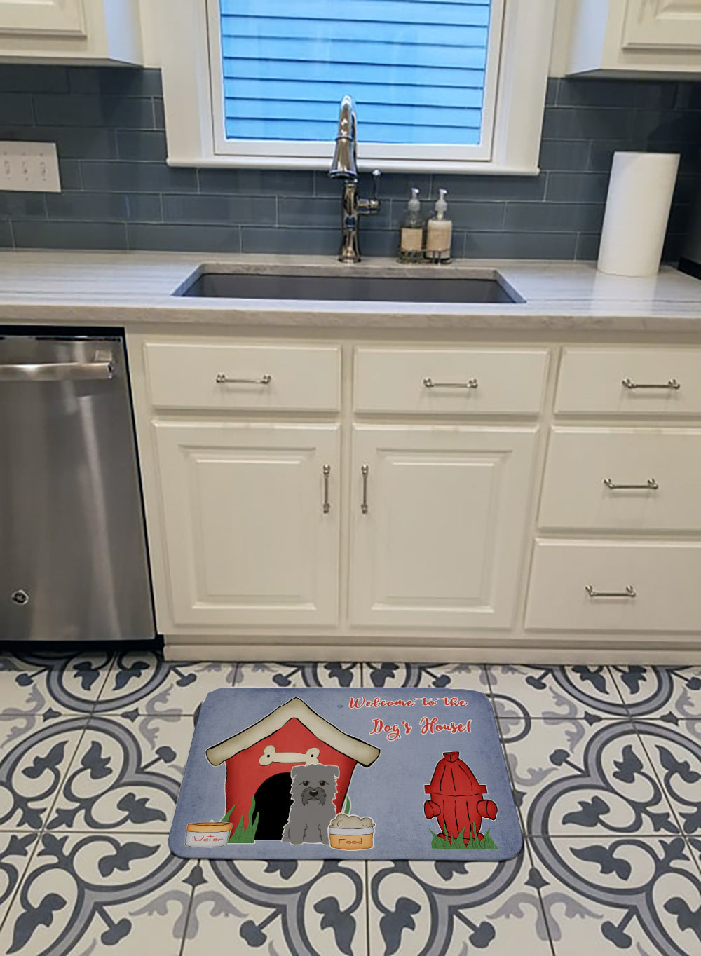 Dog House Collection Glen of Imal Grey Machine Washable Memory Foam Mat BB2813RUG - the-store.com
