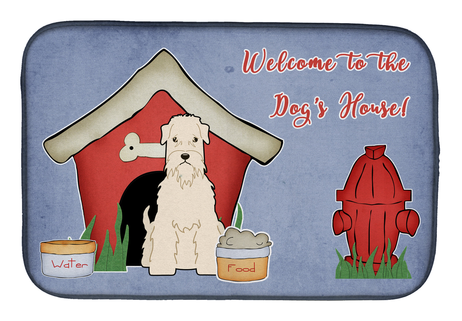 Dog House Collection Soft Coated Wheaten Terrier Dish Drying Mat BB2815DDM