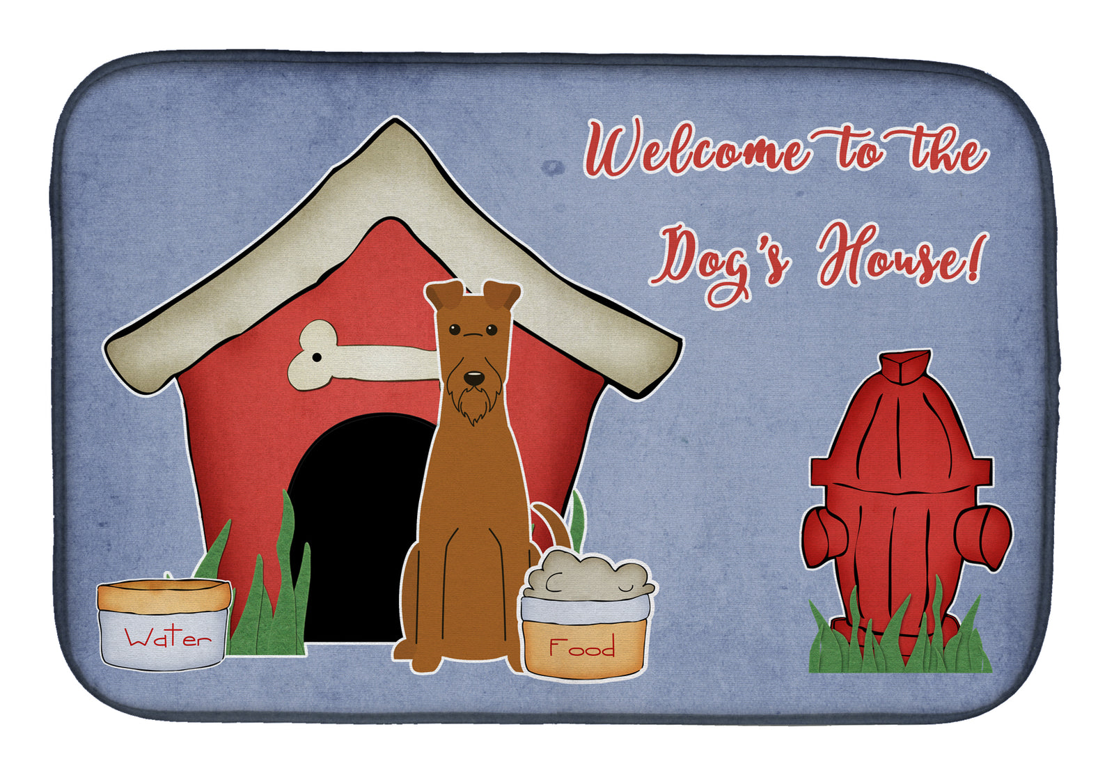 Dog House Collection Irish Terrier Dish Drying Mat BB2816DDM  the-store.com.
