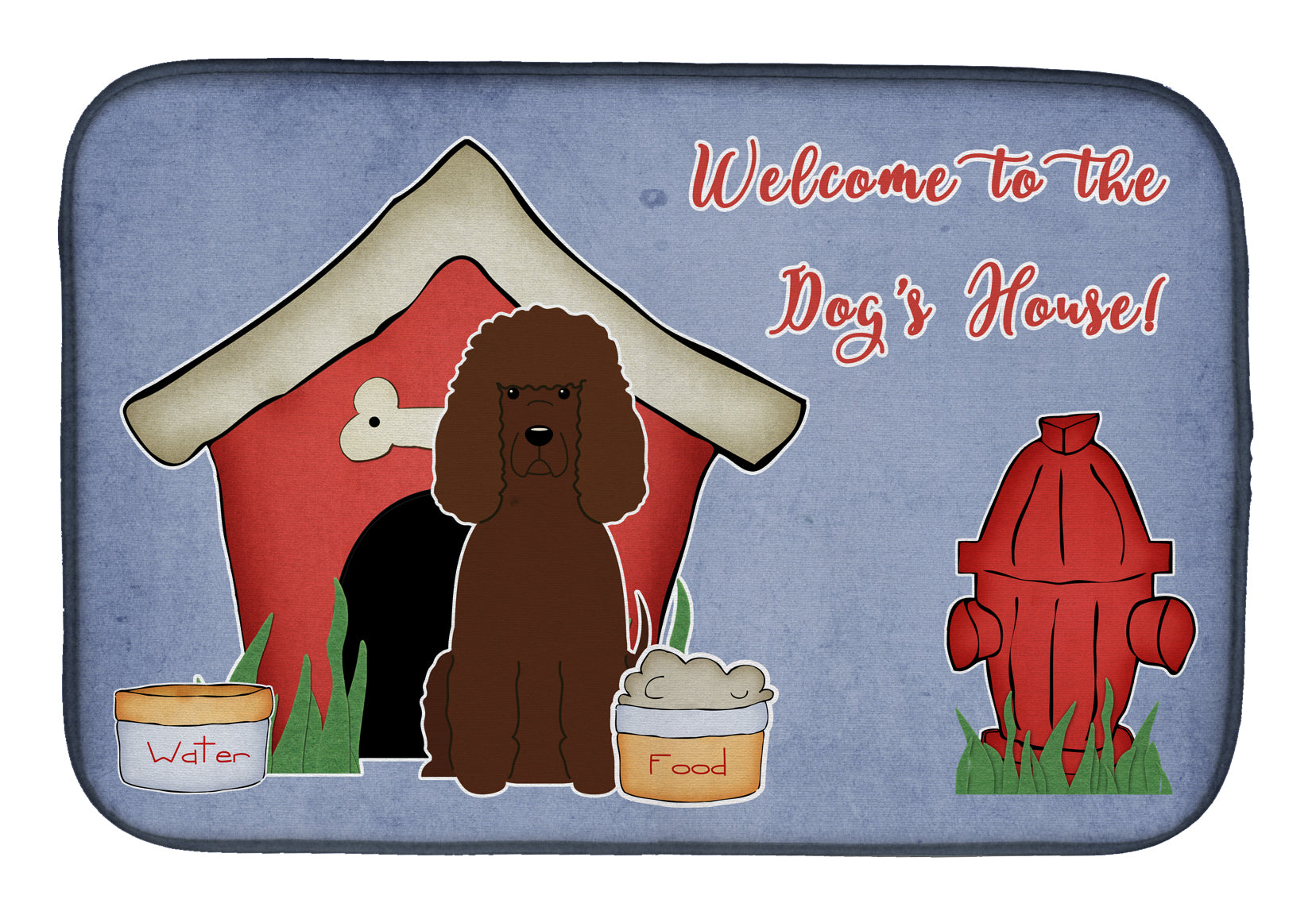 Dog House Collection Irish Water Spaniel Dish Drying Mat BB2817DDM  the-store.com.