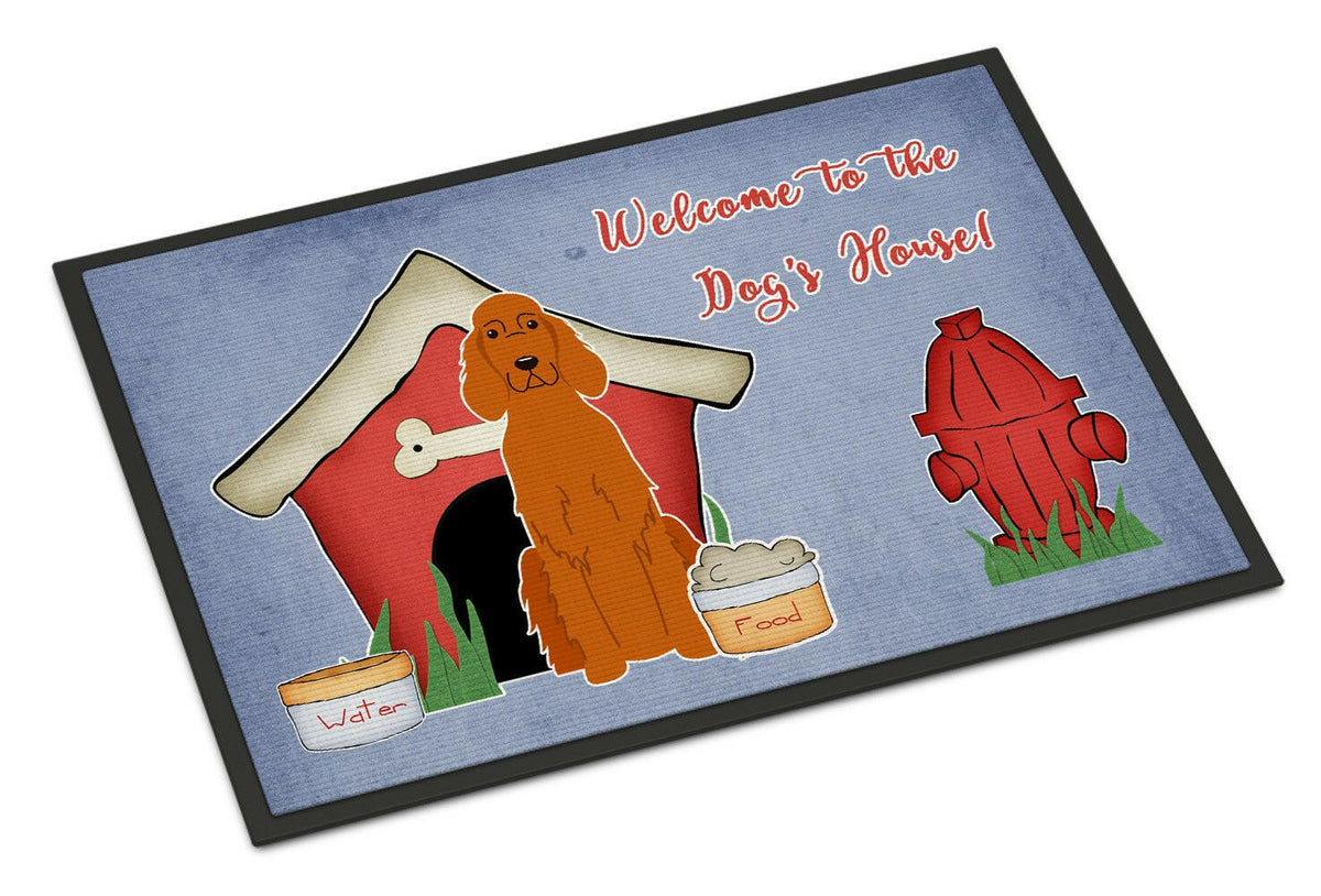 Dog House Collection Irish Setter Indoor or Outdoor Mat 18x27 BB2818MAT - the-store.com
