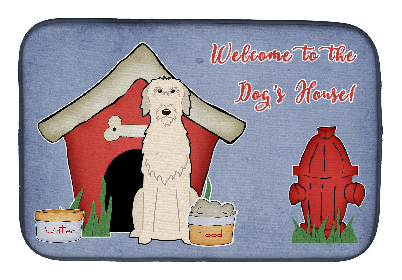 Dog House Collection Irish Wolfhound Dish Drying Mat BB2819DDM  the-store.com.