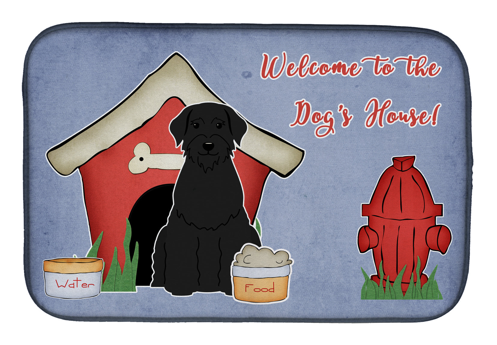 Dog House Collection Giant Schnauzer Dish Drying Mat BB2820DDM  the-store.com.