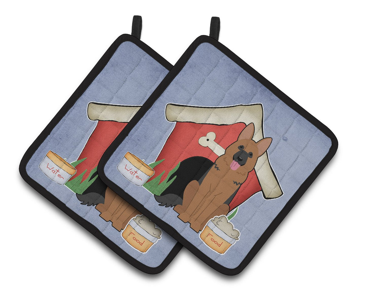 Dog House Collection German Shepherd Pair of Pot Holders by Caroline&#39;s Treasures