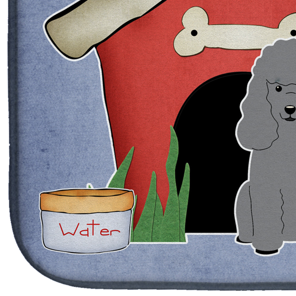 Dog House Collection Poodle Silver Dish Drying Mat BB2822DDM  the-store.com.