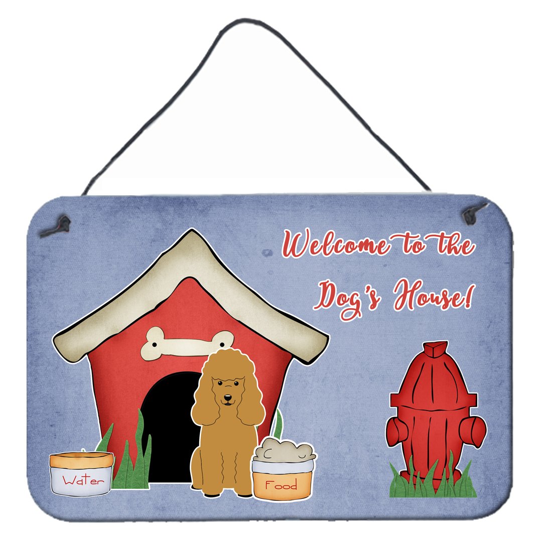 Dog House Collection Poodle Tan Wall or Door Hanging Prints by Caroline's Treasures
