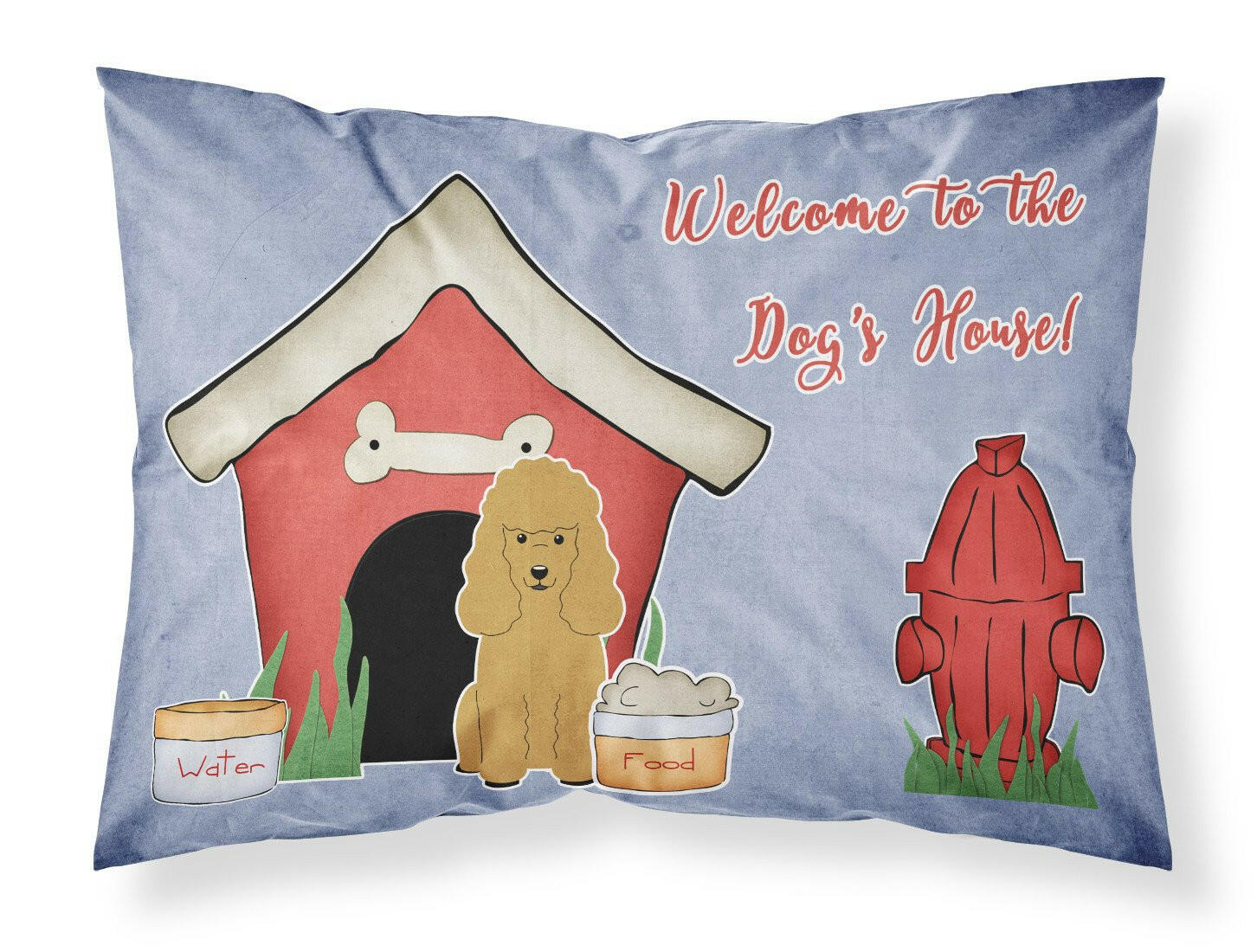 Dog House Collection Poodle Tan Fabric Standard Pillowcase BB2823PILLOWCASE by Caroline's Treasures
