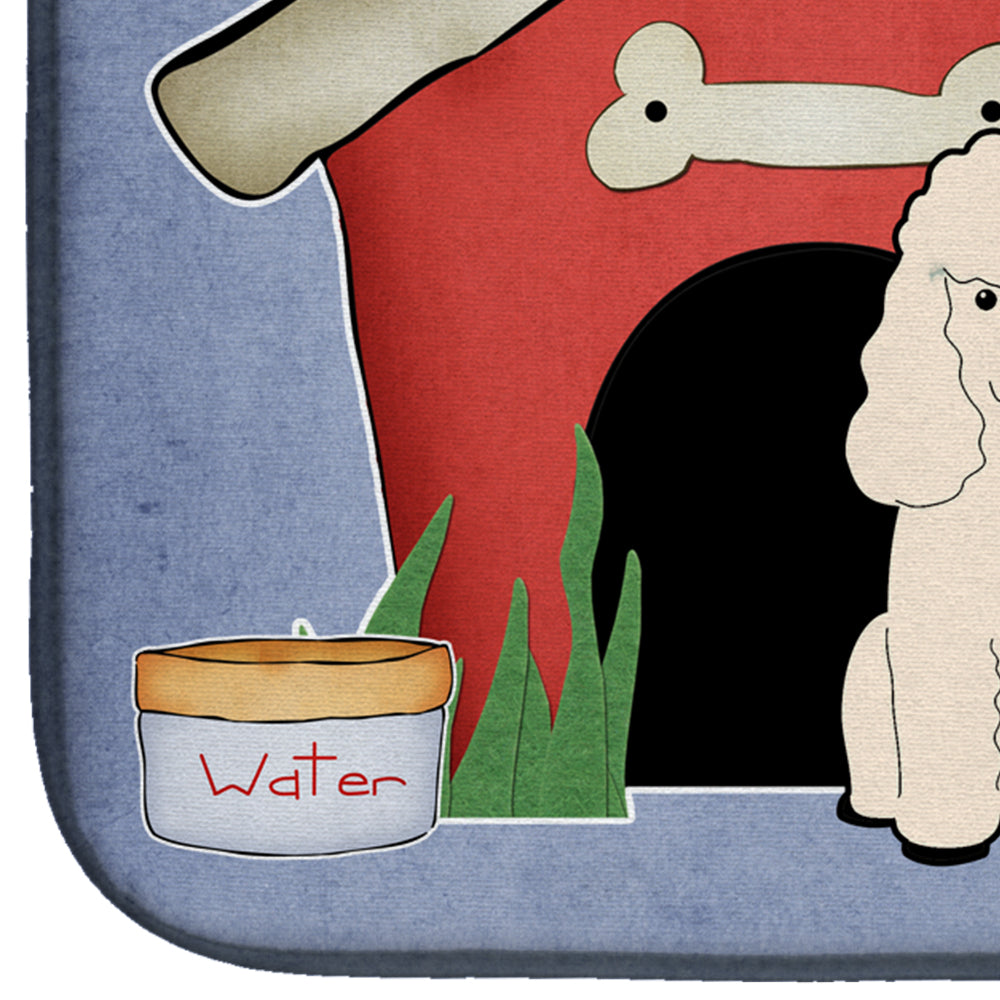 Dog House Collection Poodle White Dish Drying Mat BB2824DDM  the-store.com.