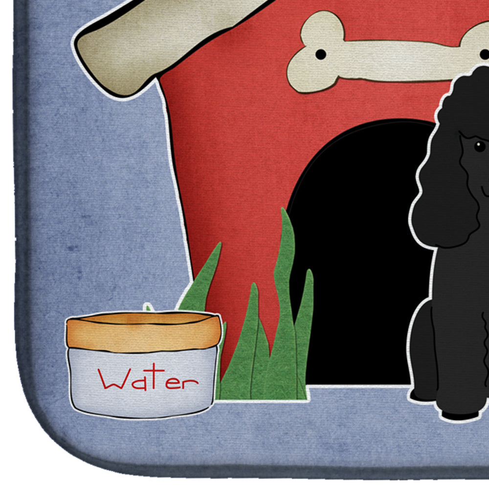 Dog House Collection Poodle Black Dish Drying Mat BB2825DDM