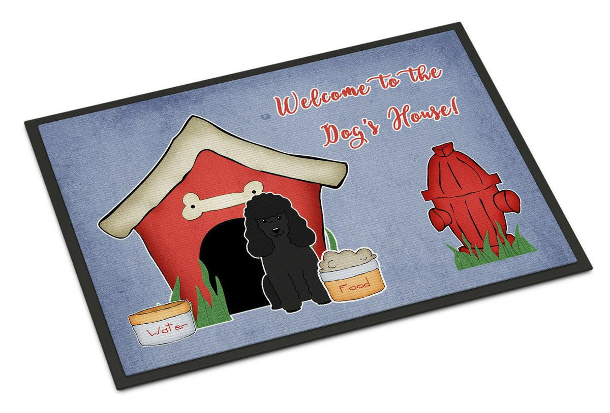 Dog House Collection Poodle Black Indoor or Outdoor Mat 24x36 BB2825JMAT - the-store.com