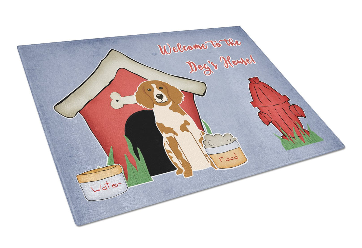 Dog House Collection Brittany Spaniel Glass Cutting Board Large BB2826LCB by Caroline&#39;s Treasures