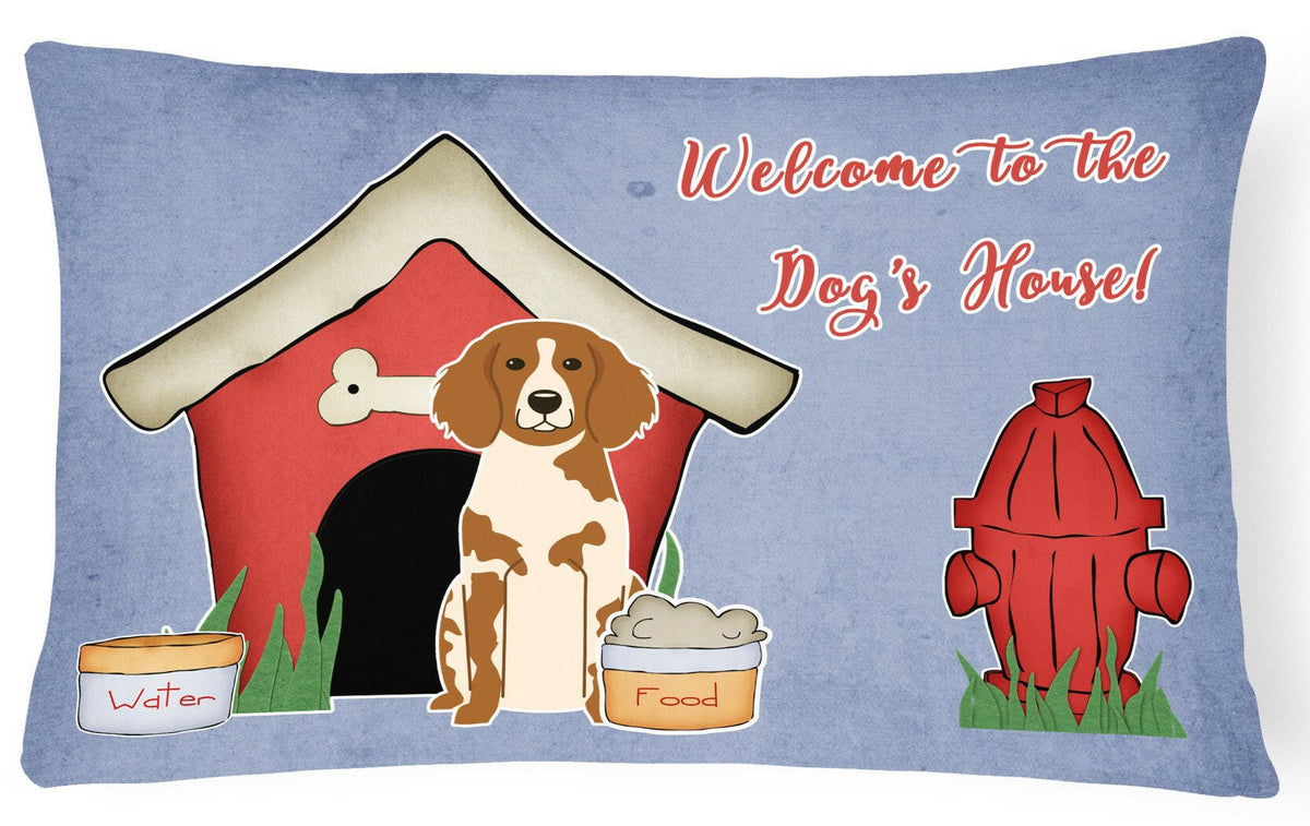 Dog House Collection Brittany Spaniel Canvas Fabric Decorative Pillow BB2826PW1216 by Caroline&#39;s Treasures