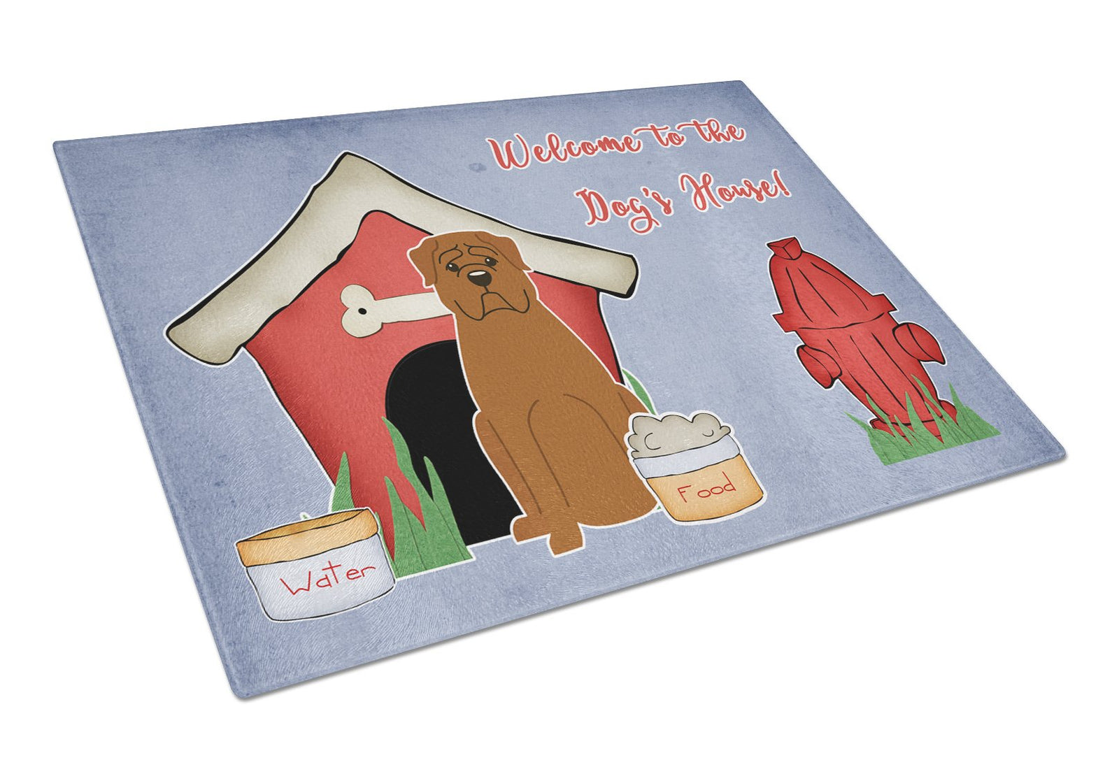 Dog House Collection Dogue de Bourdeaux Glass Cutting Board Large BB2827LCB by Caroline's Treasures