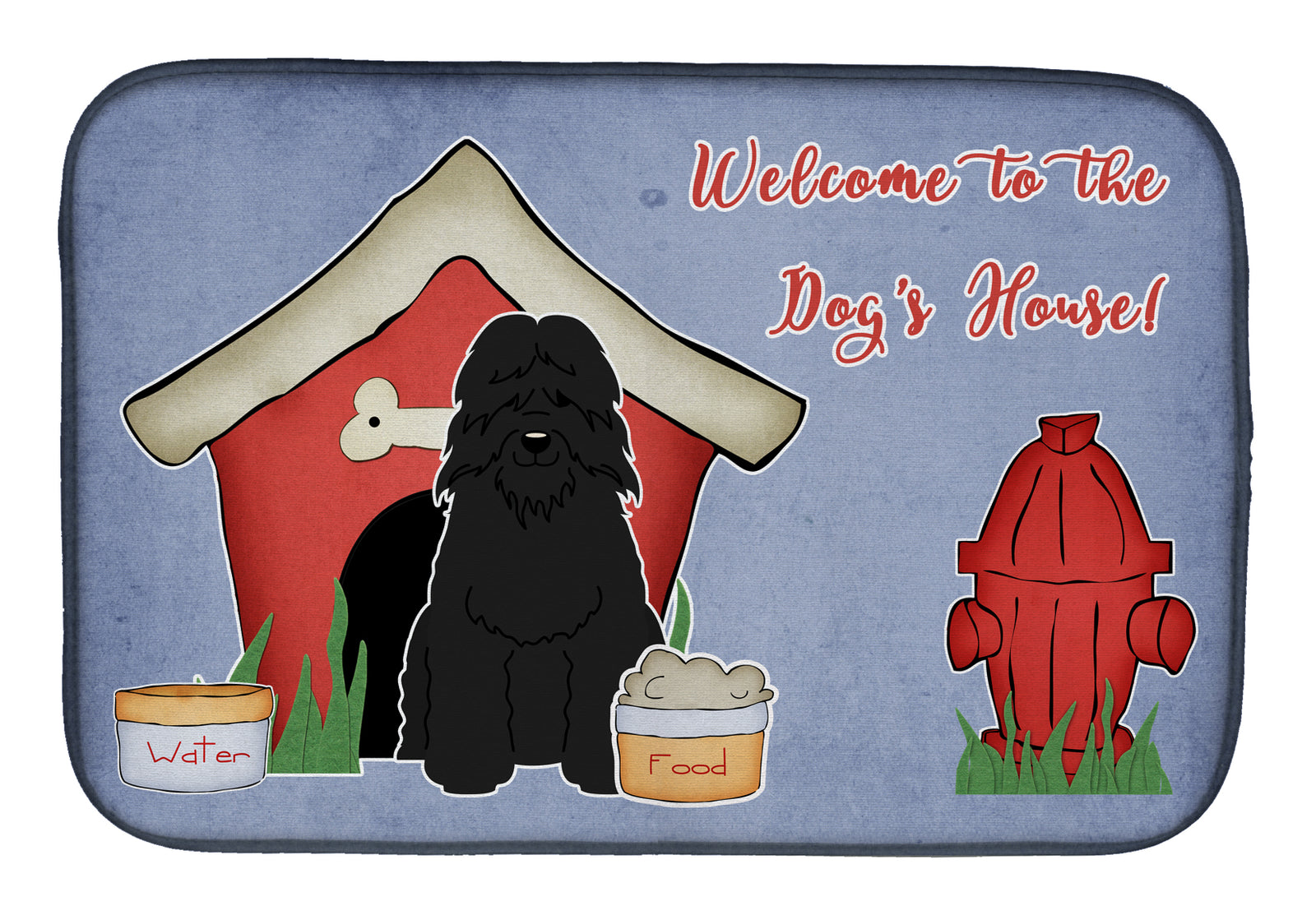 Dog House Collection Bouvier des Flandres Dish Drying Mat BB2828DDM