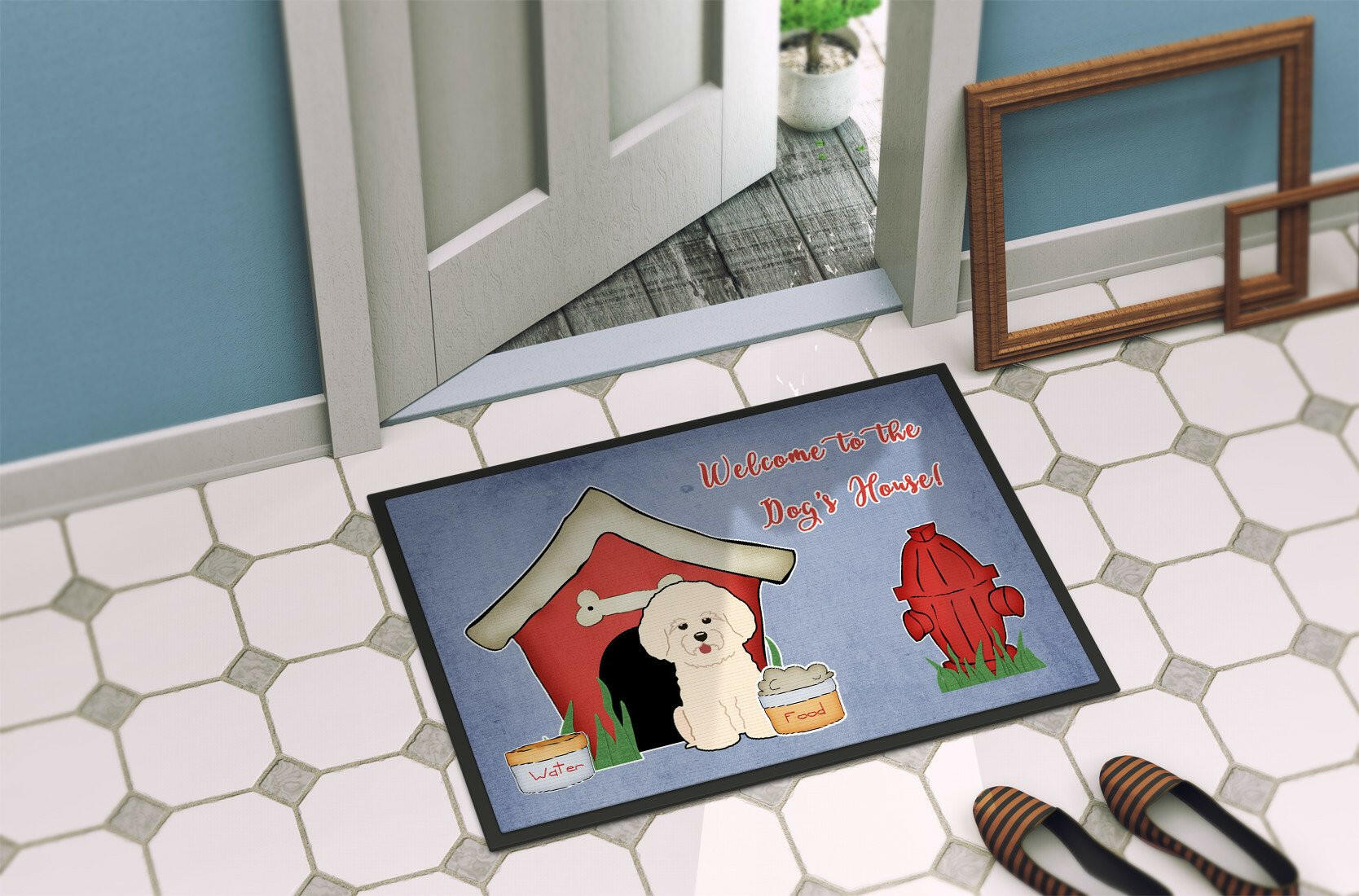 Dog House Collection Bichon Frise Indoor or Outdoor Mat 24x36 BB2829JMAT - the-store.com