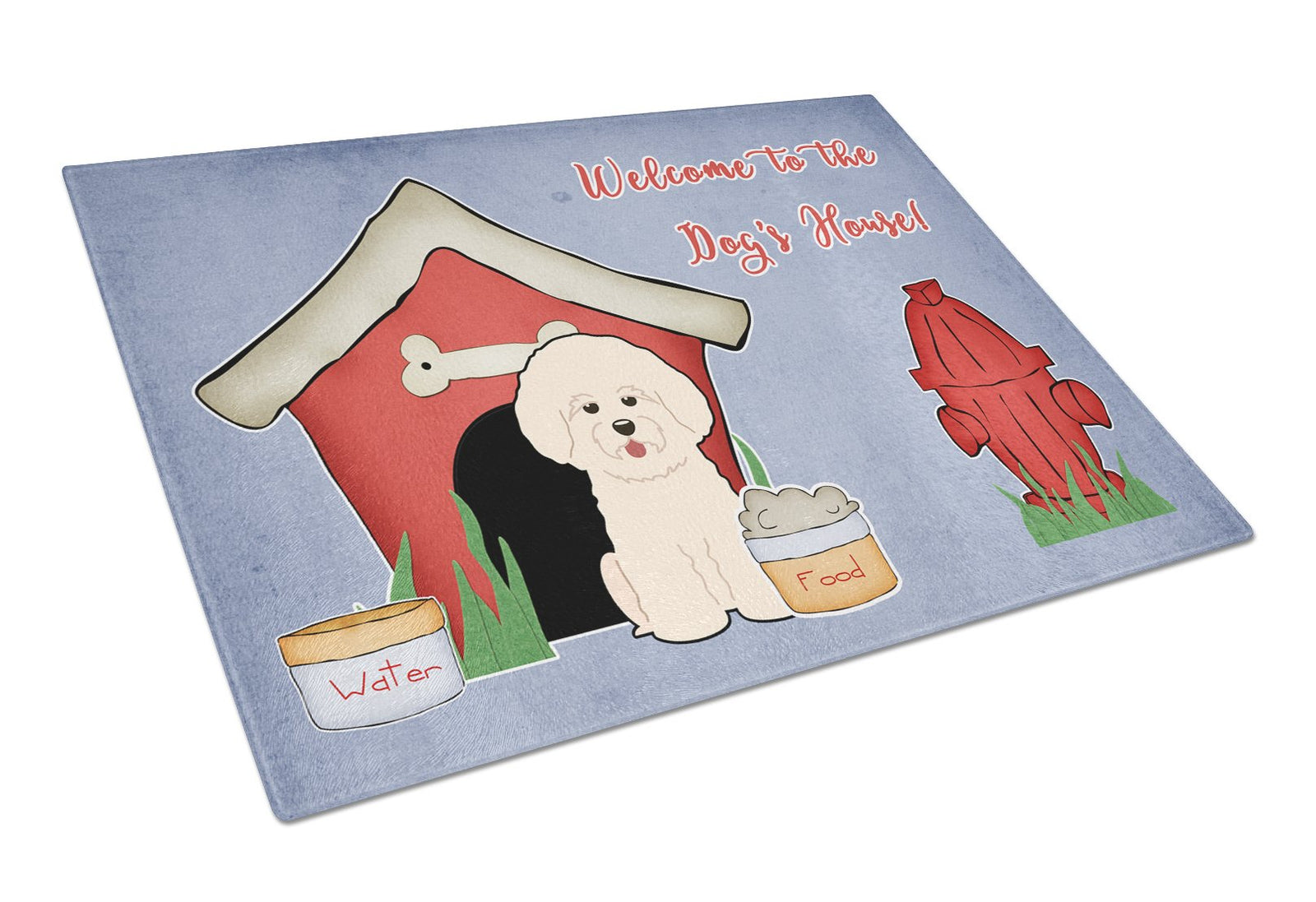 Dog House Collection Bichon Frise Glass Cutting Board Large BB2829LCB by Caroline's Treasures