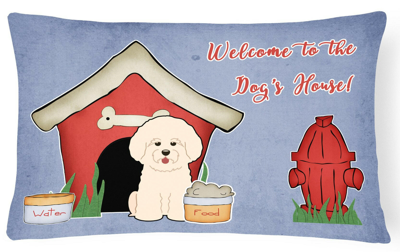 Dog House Collection Bichon Frise Canvas Fabric Decorative Pillow BB2829PW1216 by Caroline's Treasures
