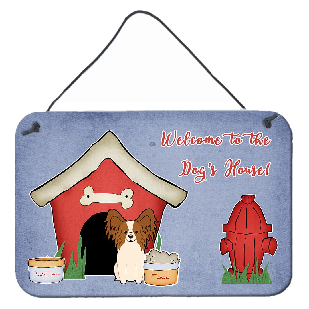 Dog House Collection Papillon Red White Wall or Door Hanging Prints BB2832DS812 by Caroline&#39;s Treasures