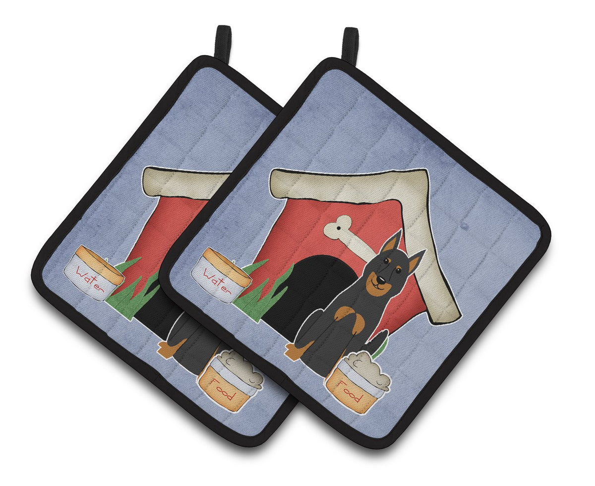Dog House Collection Beauce Shepherd Dog Pair of Pot Holders BB2834PTHD by Caroline&#39;s Treasures