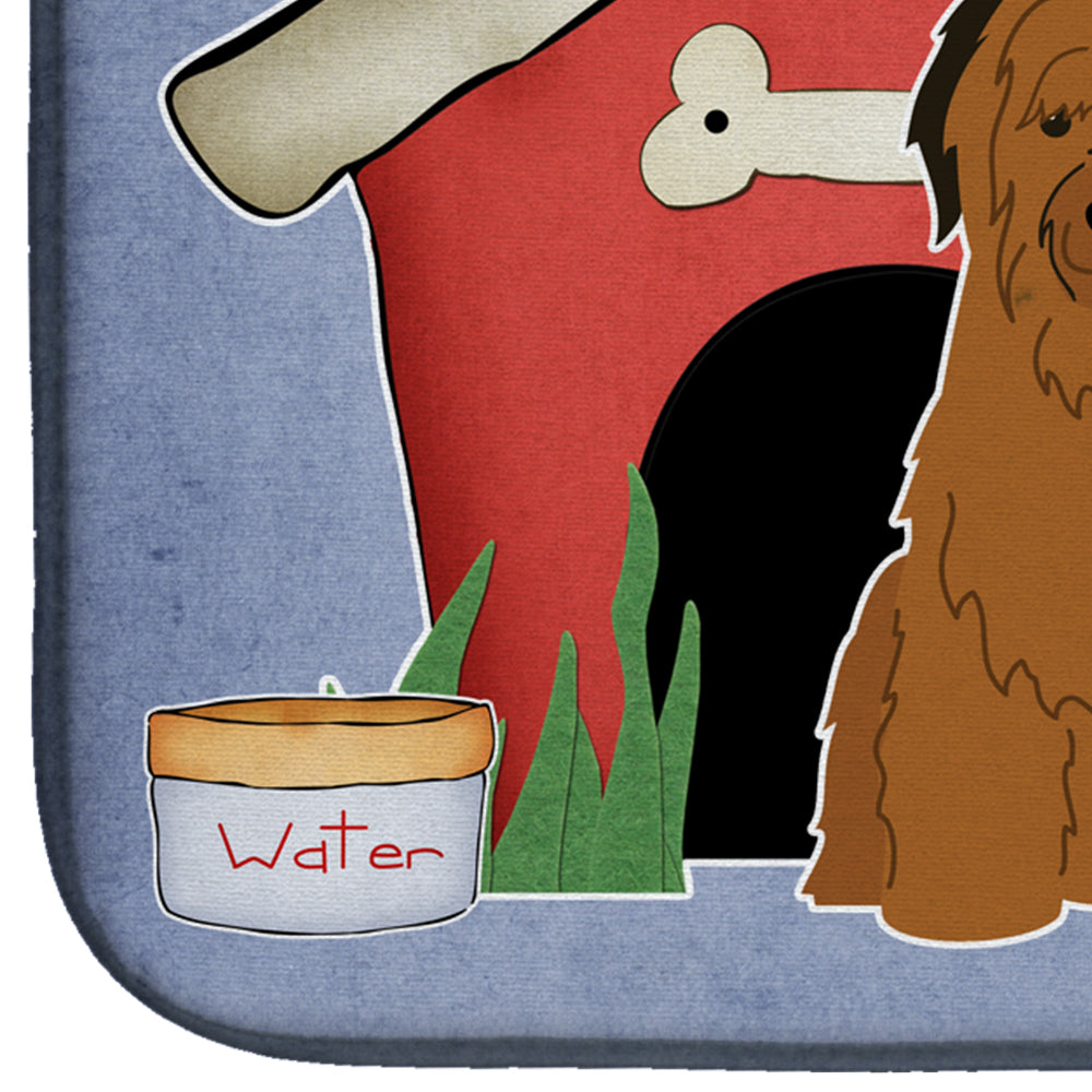 Dog House Collection Briard Brown Dish Drying Mat BB2836DDM  the-store.com.