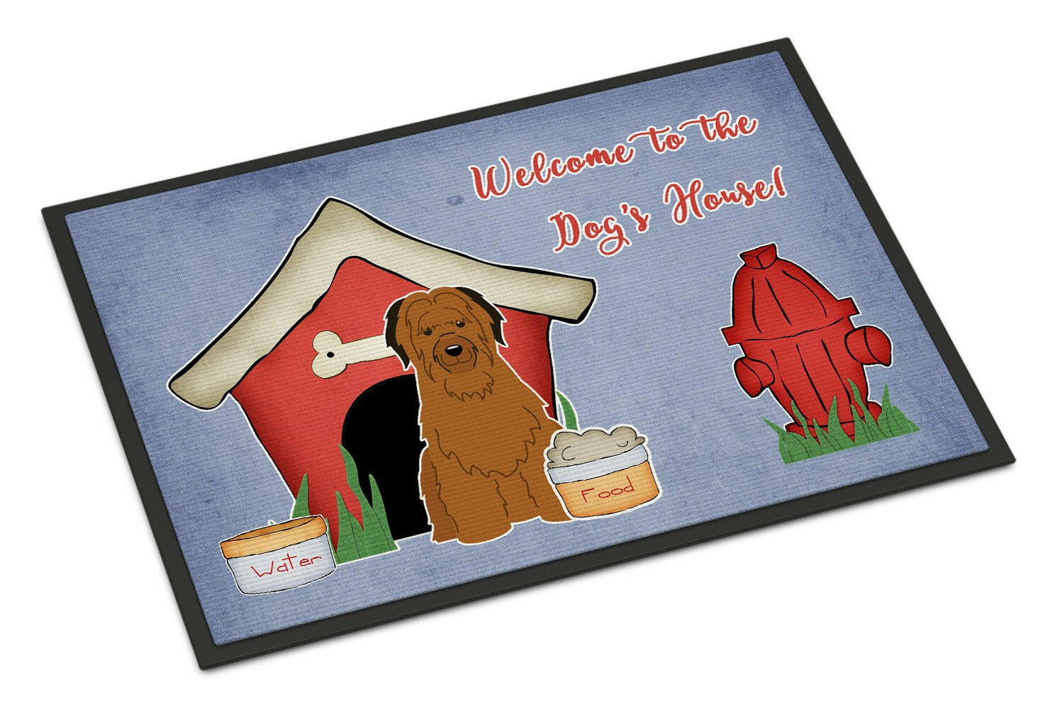 Dog House Collection Briard Brown Indoor or Outdoor Mat 18x27 BB2836MAT - the-store.com