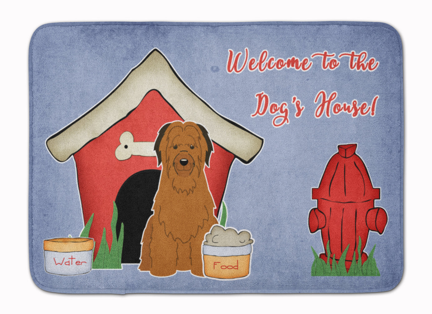 Dog House Collection Briard Brown Machine Washable Memory Foam Mat BB2836RUG - the-store.com