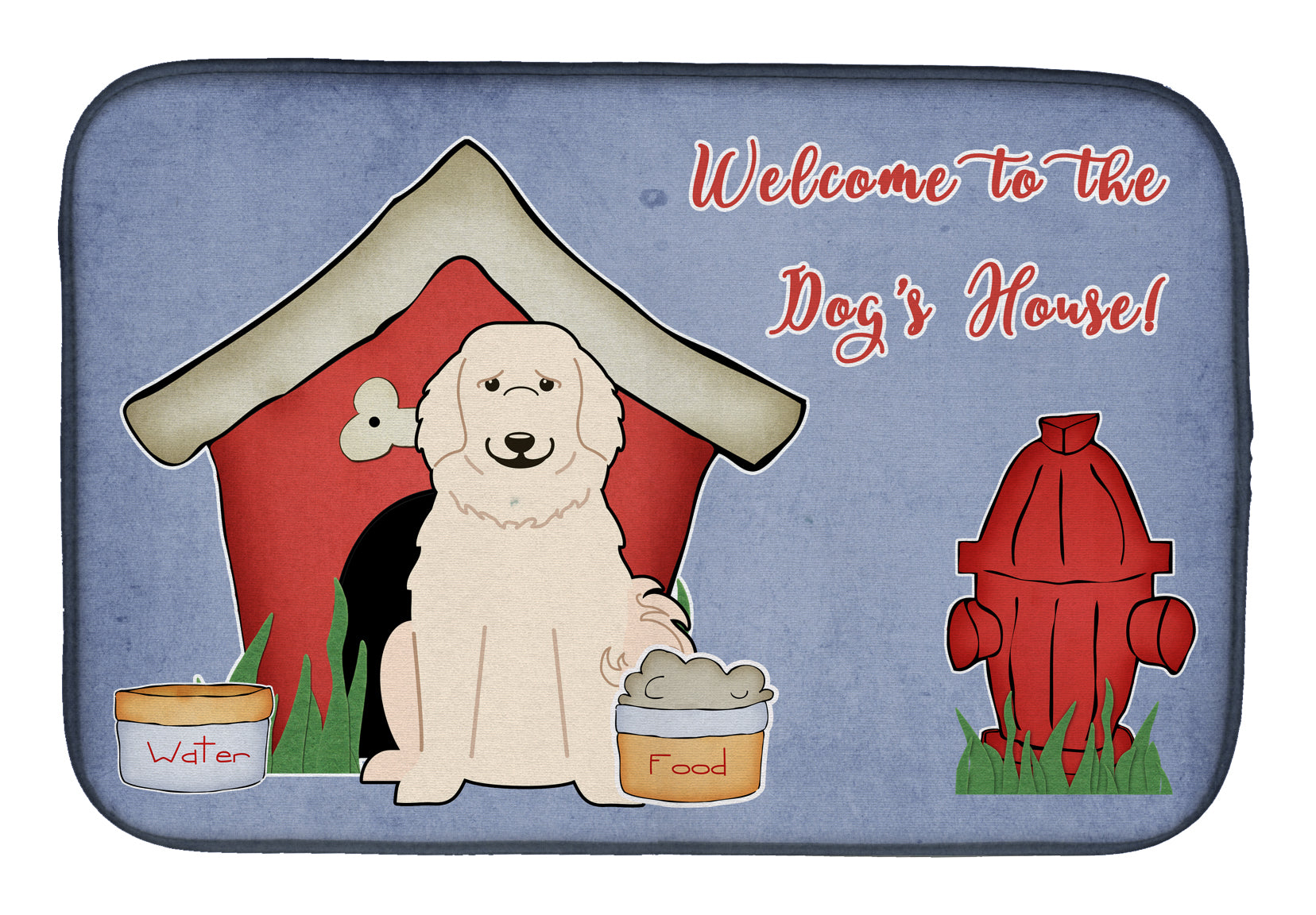 Dog House Collection Great Pyrenese Dish Drying Mat BB2837DDM