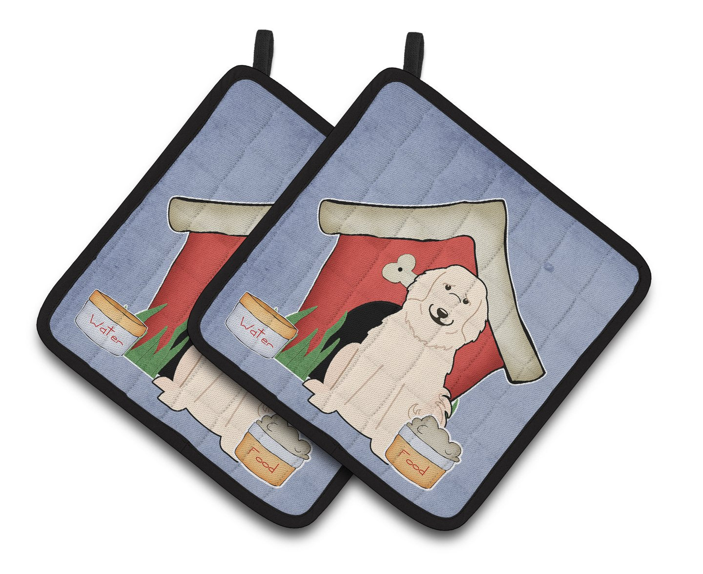 Dog House Collection Great Pyrenese Pair of Pot Holders by Caroline's Treasures