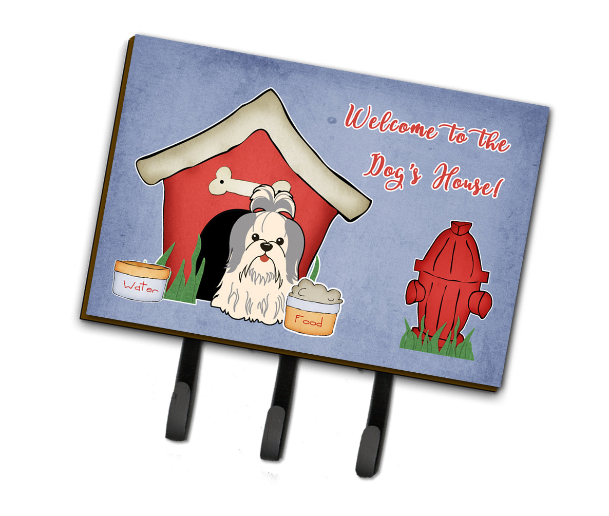 Dog House Collection Shih Tzu Silver White Leash or Key Holder