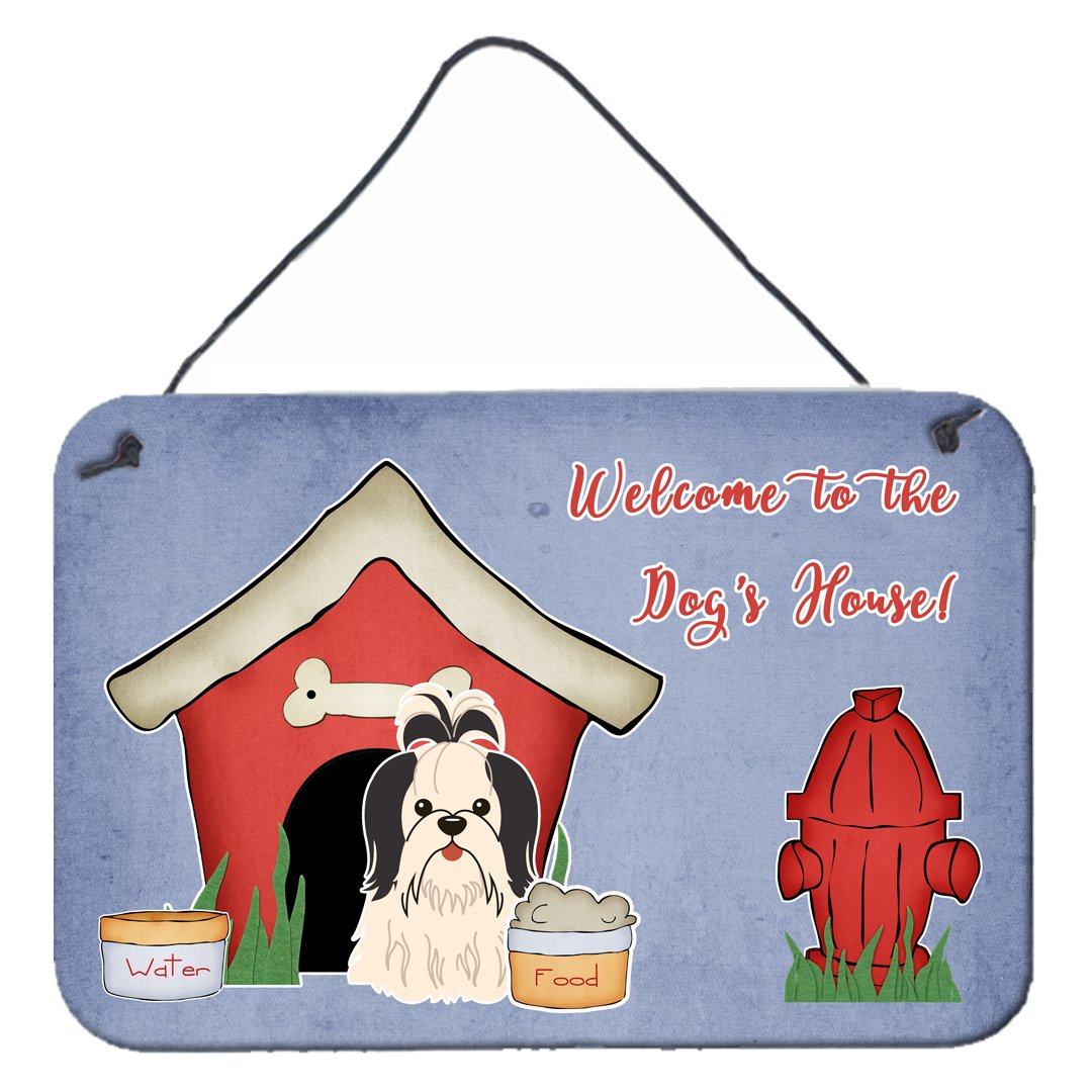 Dog House Collection Shih Tzu Black White Wall or Door Hanging Prints by Caroline&#39;s Treasures